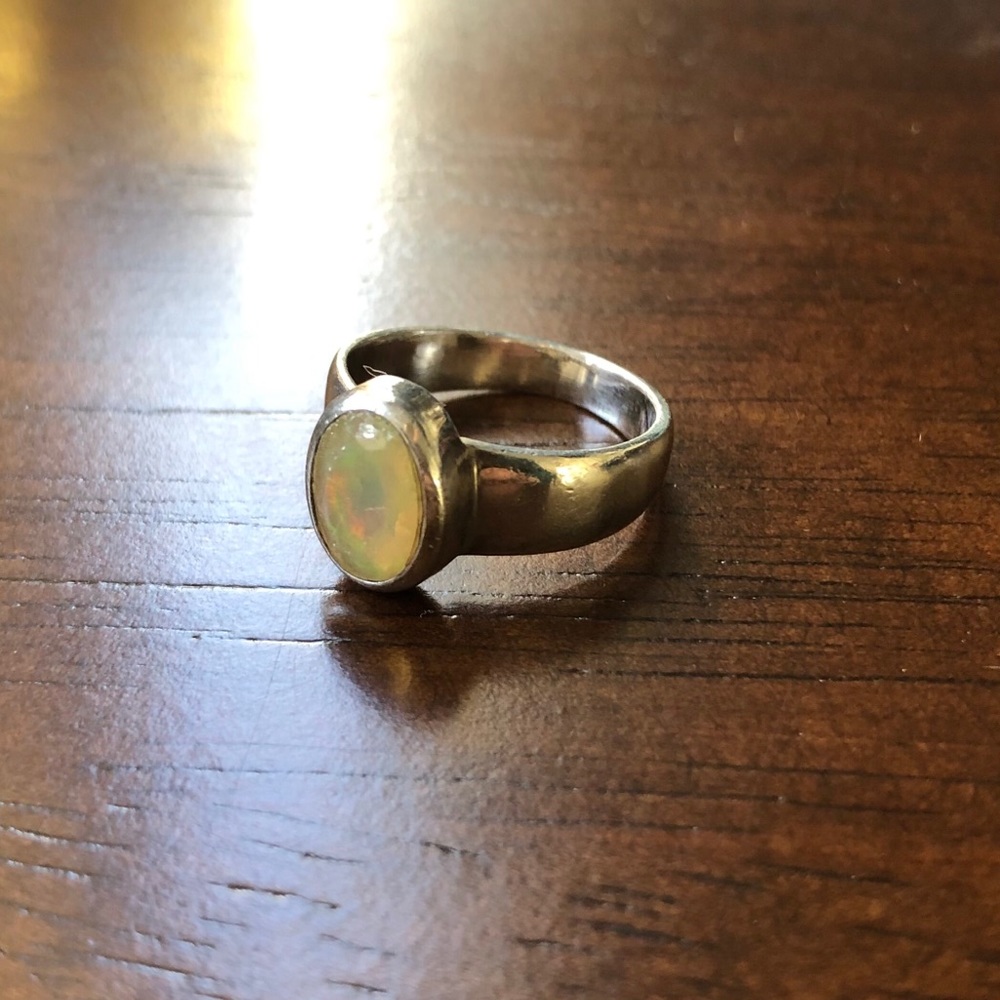 Dazzling fire opal ring